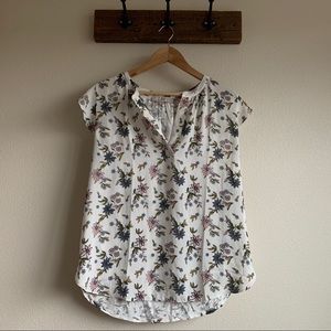 LOFT — wildflower flutter mixed media top